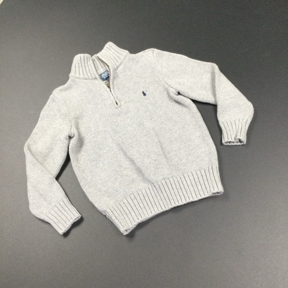 Boys Polo by Ralph Lauren Sweater ligh Gray Size 6 - Picture 3 of 11